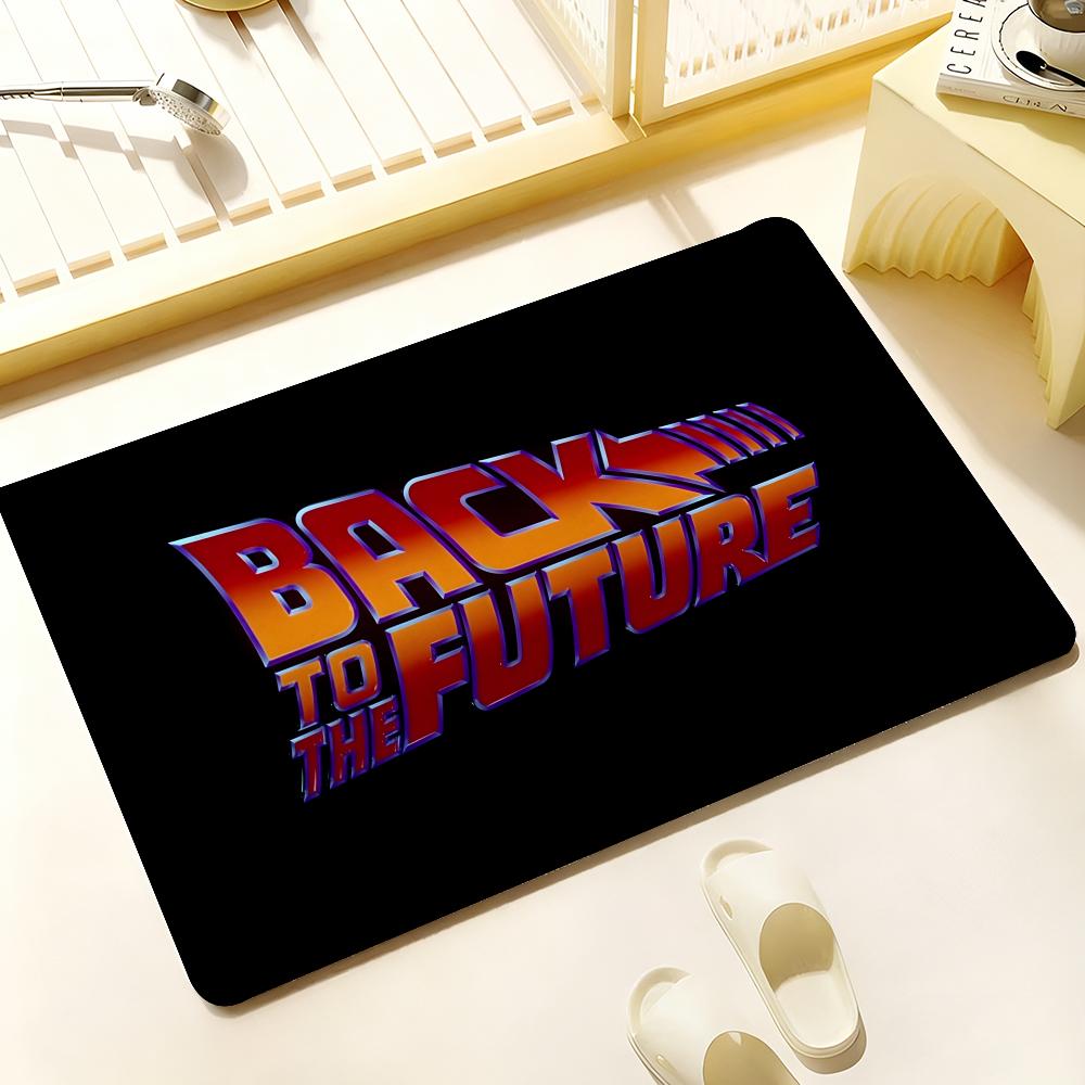 Hot B Back To the F Future Floor Mat Cozy Flannel Soft Thick Non Slip Mat For Living Room Bedroom Kitchen Decor Rugs