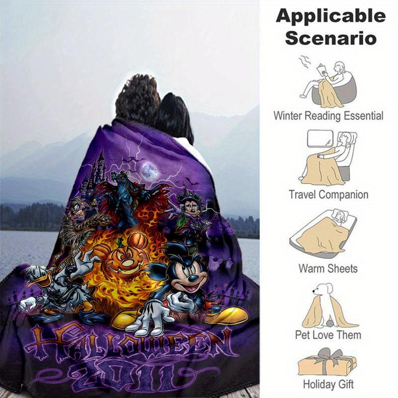 1pc, Spooky Halloween Magic Home Decor Blanket, Flannel Throw for Your Couch, Perfect Gift Idea, Ideal for Bedroom, Living Room