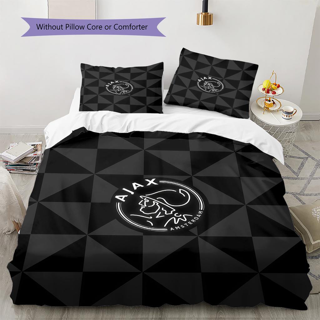 AFC Ajax Amsterdam Bedding Quilt Set Quilt Cover Pillowcase Home Decoration Birthday Gift (1 * Duvet Cover + 2 * Pillowcase, Without Core)