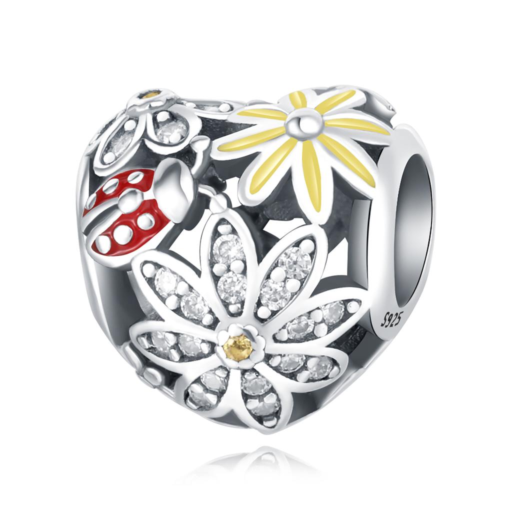 Copper Purple Iris Flower Pendants Bracelet Charms Fit Women Jewelry Party Beads Diy Exquisite Gifts Accessory