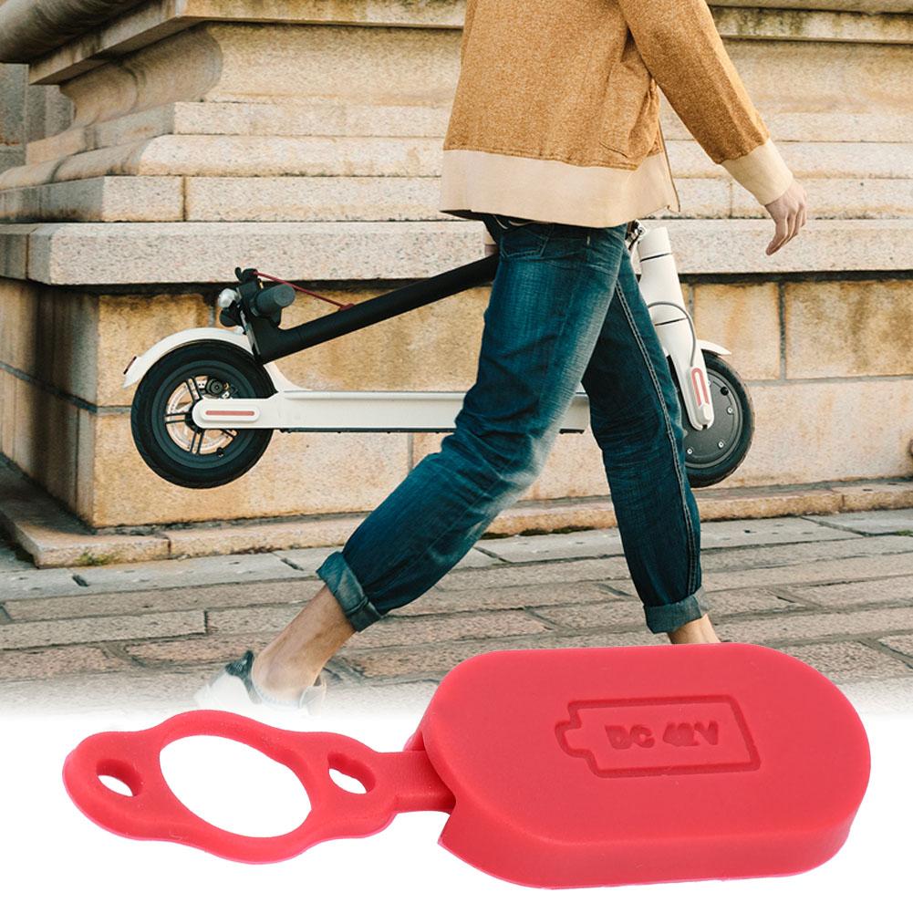 Waterproof Charging Interface Port Protector Cover Cap for XIAOMI MIJIA Electric Scooter Red