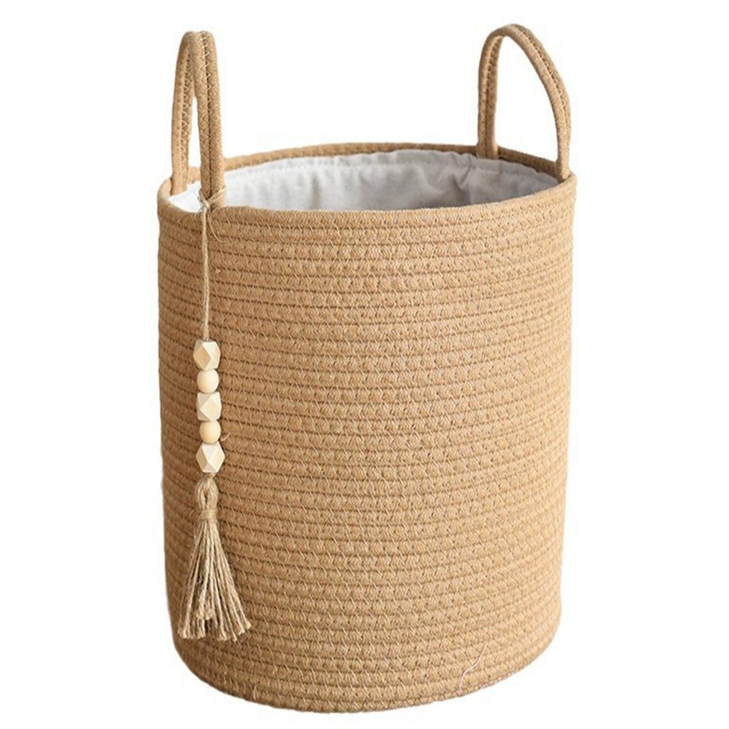 Cotton Rope Laundry Basket Large Capacity Laundry Hamper for Sorting Dirty Clothes Easy to Use Blankets Collector