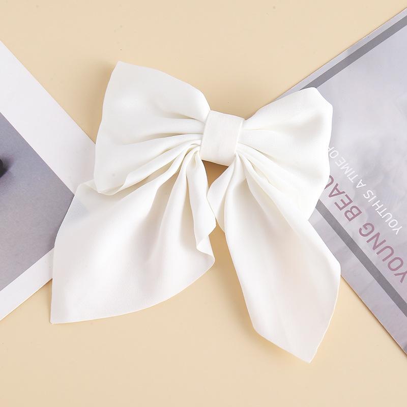 

Элегантные заколки для волос с бантом из ленты, корейские простые заколки-бабочки с бантом, шпильки для волос для женщин и девочек, боковые заколки для волос, аксессуары для волос белый