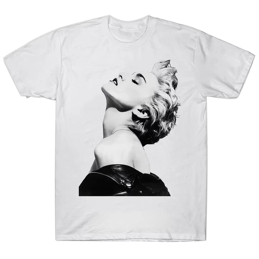 Fashion Short-sleev Tops Ropa Hombre Retro 1994 Madonna Bradford Gallery T Shirt