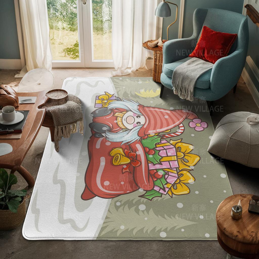 House Entrance Carpet Home Door Mat Living Room Bath Foot Bathroom Non-slip Water Absorption Rugs Bath Merry Christmas Winter