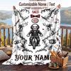 Custom Text Flannel Throw Blanket, Lightweight Cozy Bed Sofa BlanketSaw Billy the Puppet