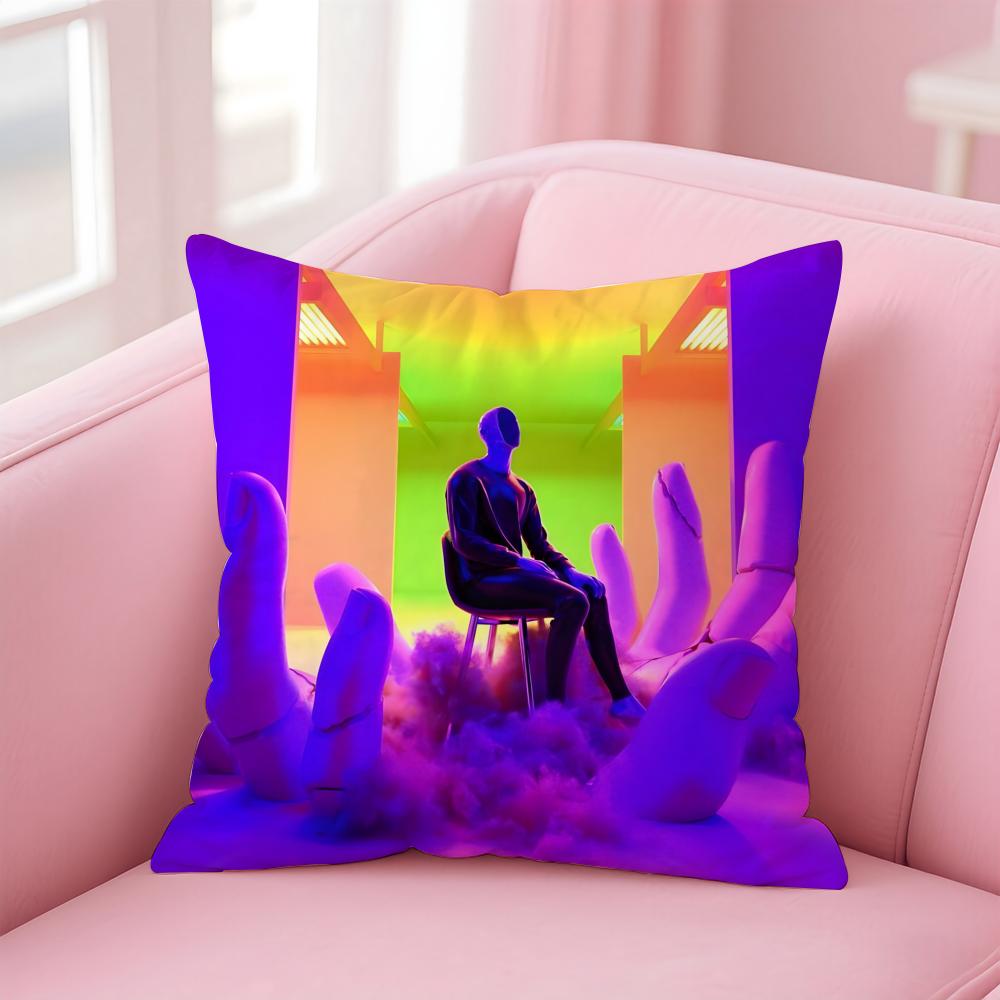 

Cyberpunk Gradient Tone Cushion Cover Linen Pillowcase Cover Soft Decor for Sofa Home Room 30X30cm