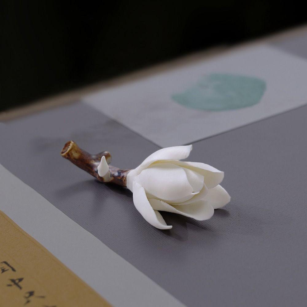 Ceramics Plum Blossom Writing Brush Stand Home Decor Incense Stick Holder Aromatherapy Base