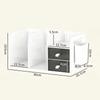 Desktop Bookshelf Organizer with Drawers and Pen Holder Desk Storage Caddy for Office Supplies Books Stationery Home Office School Dorm Desk Organizer