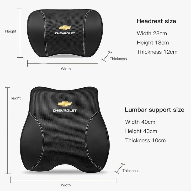 Car Seat Headrest Waist Cushioning Support Auto Neck Pillow For Chevrolet Spark Captiva Cruze Malibu Equinox Trax Camaro Blazer
