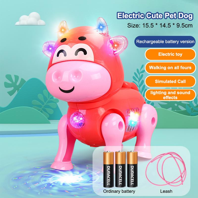 New Pink Color Electric Walking Pig Toy With Light Musical Kids Funny Electronics Toy Children Birthday Gift Toys