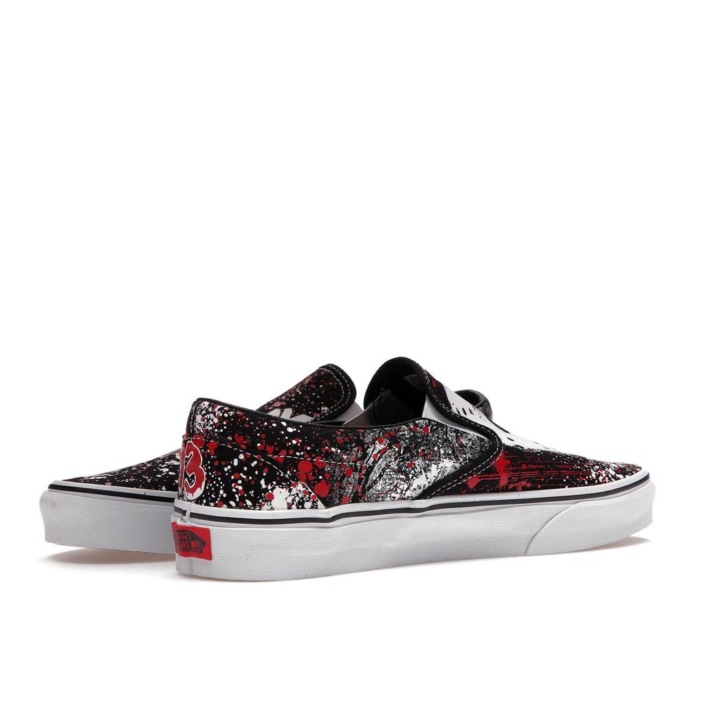 Vans Classiche Slip-On Casa del Terrore Venerdì 13 Unisex Nero Bianco Verificato VN0A4U38ZPL