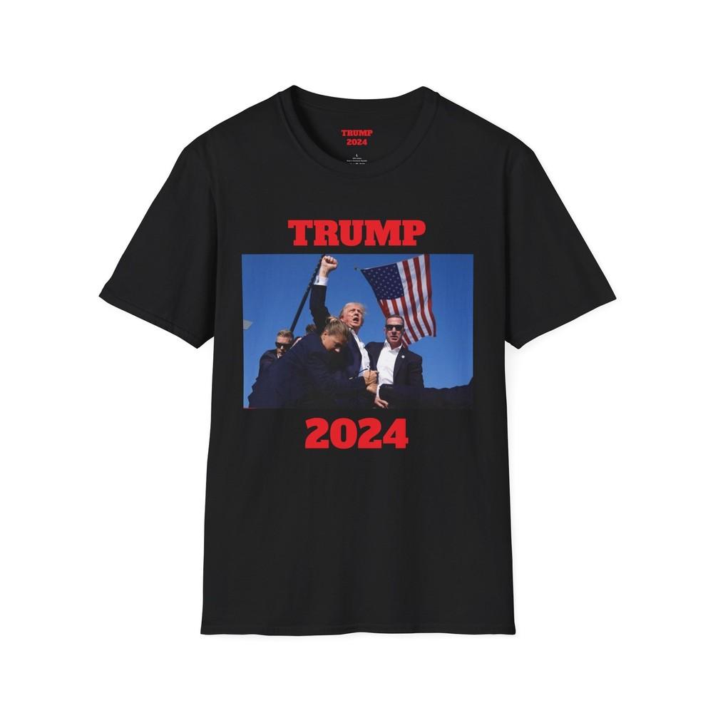 Trump 2024 assassination attempt T-Shirt republican fist pump Unisex T-Shirt M