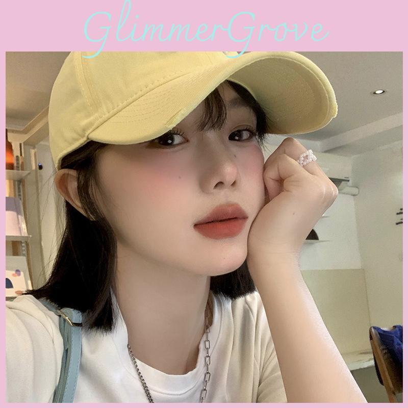 Peaked Baseball Cap Hat Alphabet Embroidery Pattern Uv Protection Adjustable