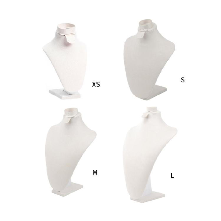 Anspruchsvoller Robuster Flusen Schmuck-Display-Büste Kleiner Halsketten-Display-Ständer mit Verstellbarem Haken für Merchandising