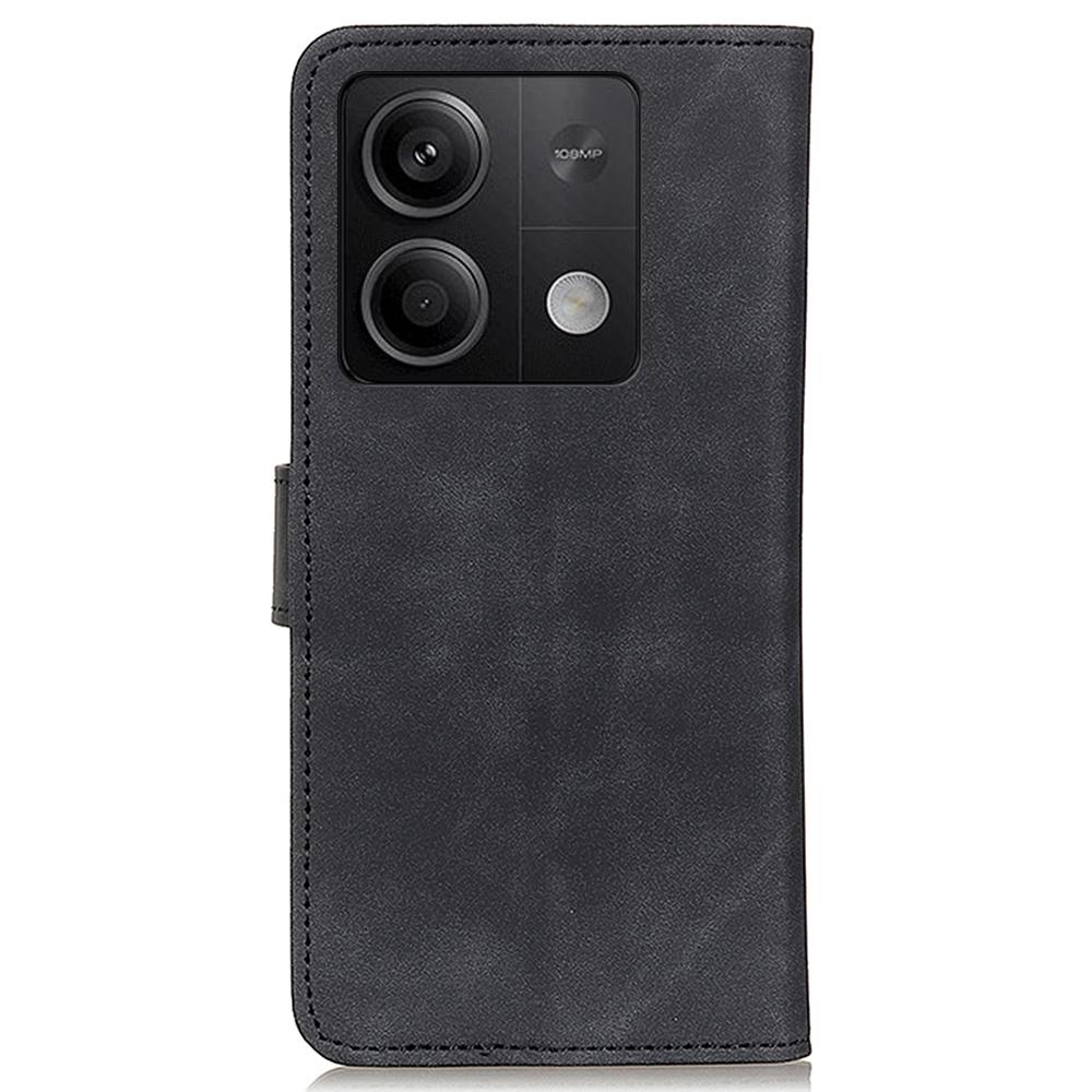 KHAZNEH For Xiaomi Redmi Note 13 5G Case Retro PU Leather Smart Phone Stand Cover