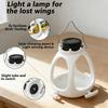 Plastic Wild Bird Feeder Feeding Tray Solar Light Food Container Easy Fill Hanger For Backyard Bird Watching