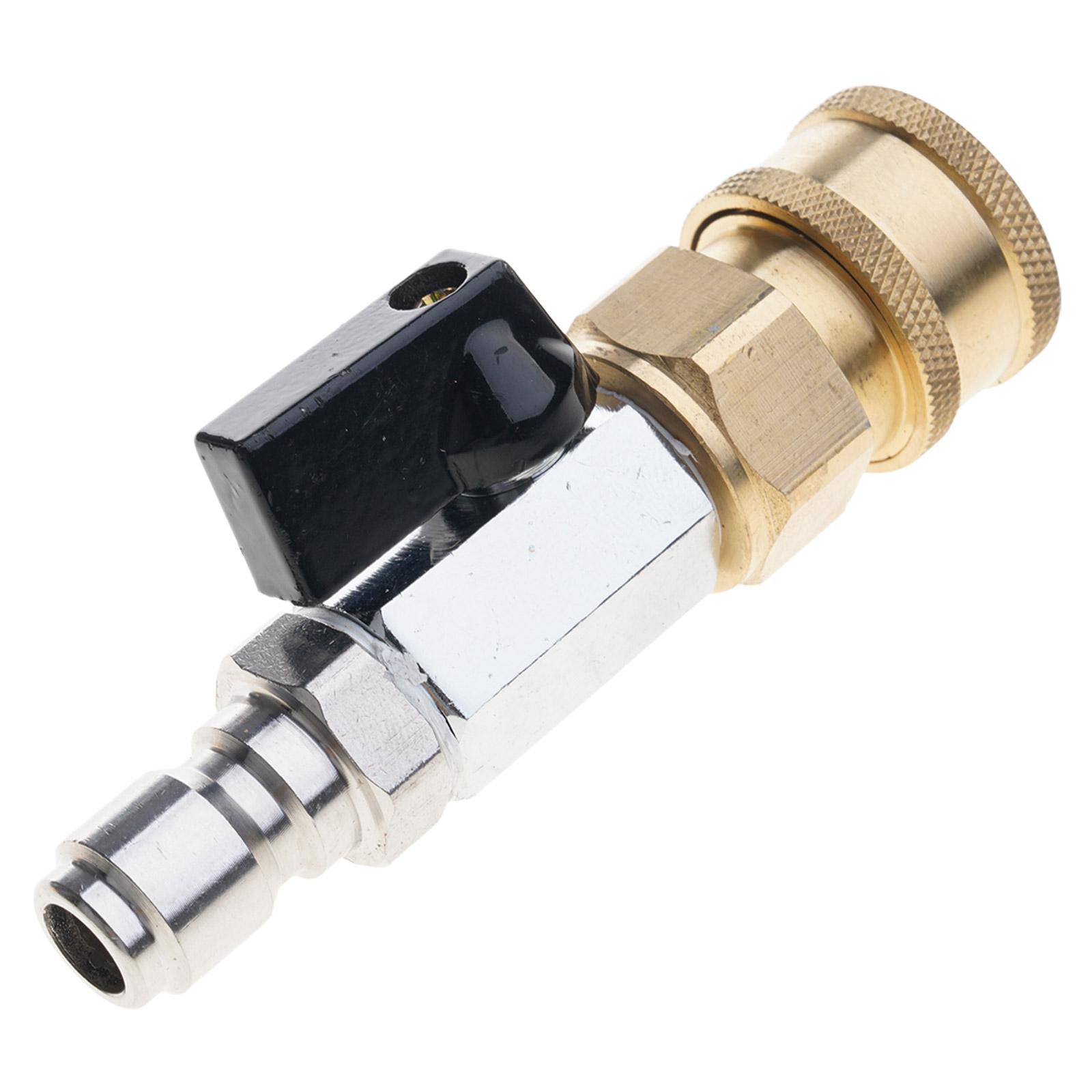 

Reliable Ball Valve for Power Washer Stainless Steel 1/4 Quick Connect High Pressure Ball Valve for Power Washing Hoses