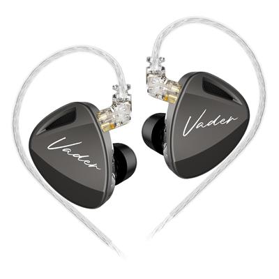 LINSOUL KZ Vader Black 3DD Hybrid HiFi Earphones Equipped with 3 High Performance Dynamic Drivers 4 Level Tuning Switch for Adjustable Sound Silver