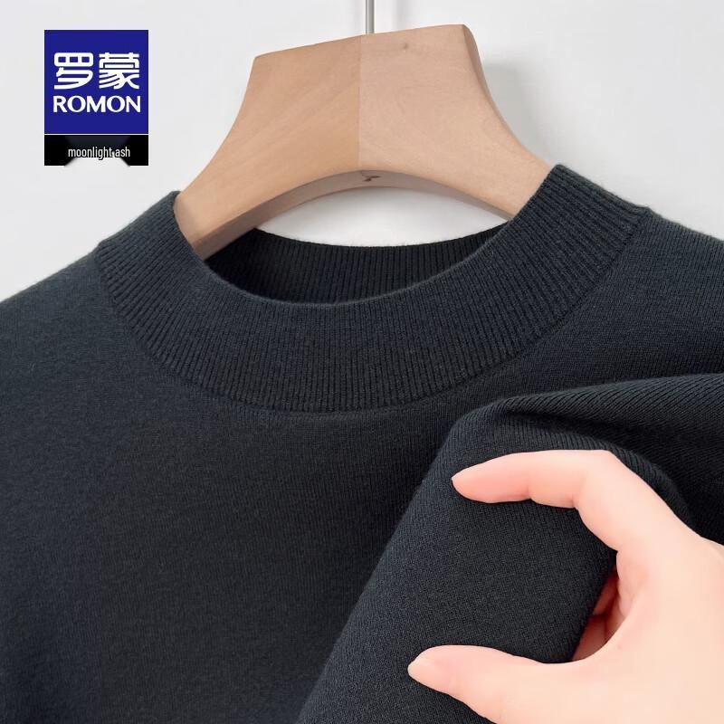 ROMON Men's 2024 Mock Neck Business Casual Thick Knit Sweater