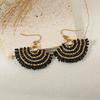 European Bohemian Ethnic Style Seed Bead Pendant Earrings Set: Temperament and Personality Niche Accessories