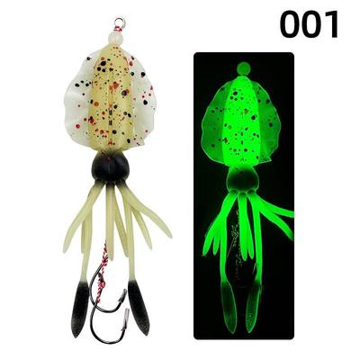 Oeny UV Night Glow Soft Squid Fishing Lure