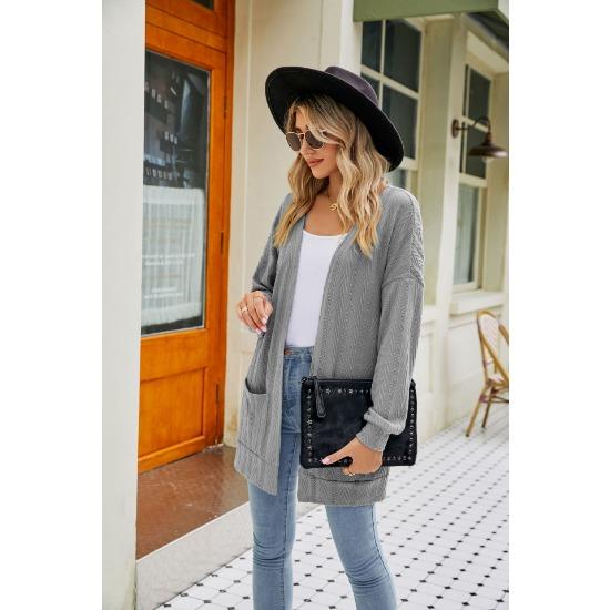 Outfit Ideas Long Cardigan Herbst Herbst Frauen Strickjacke Lange