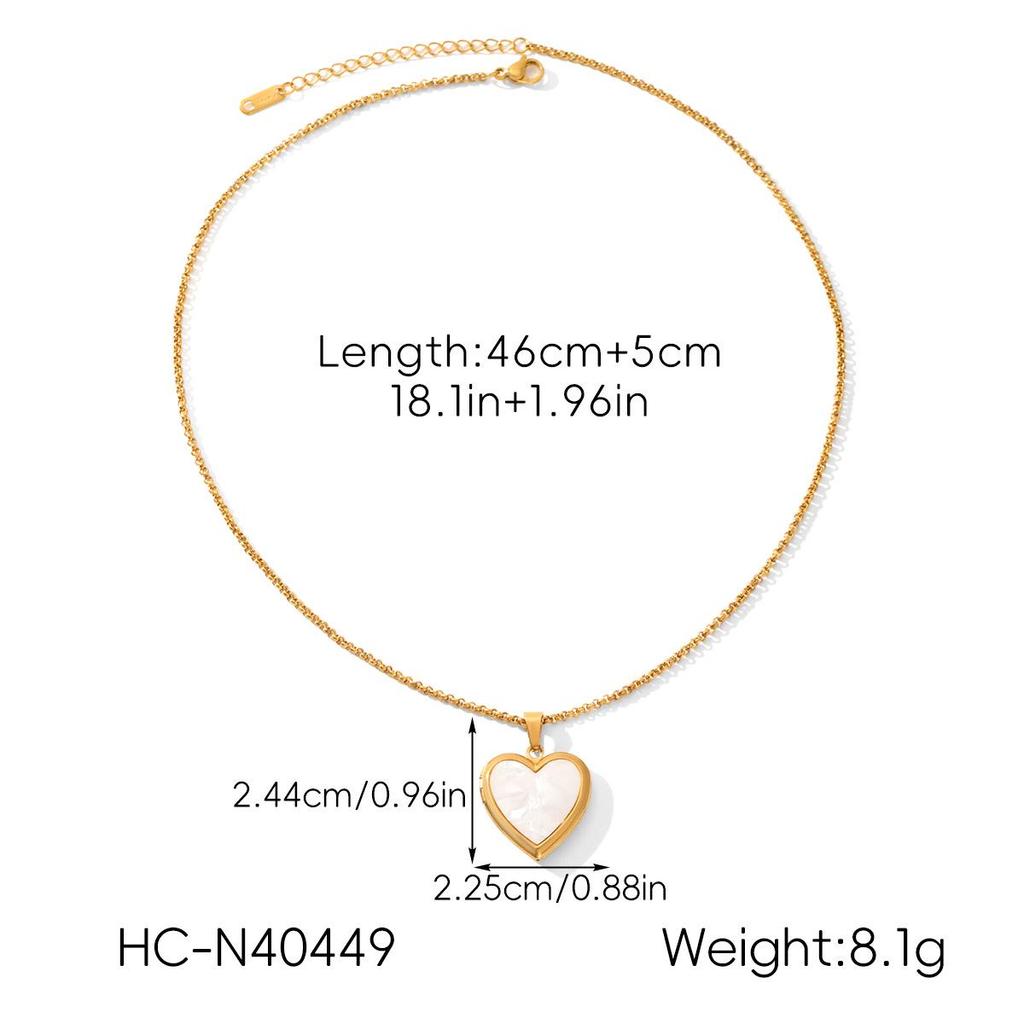 Luxury Stainless Steel Heart Pendant Necklace for Women - High-End Titanium Steel Choker