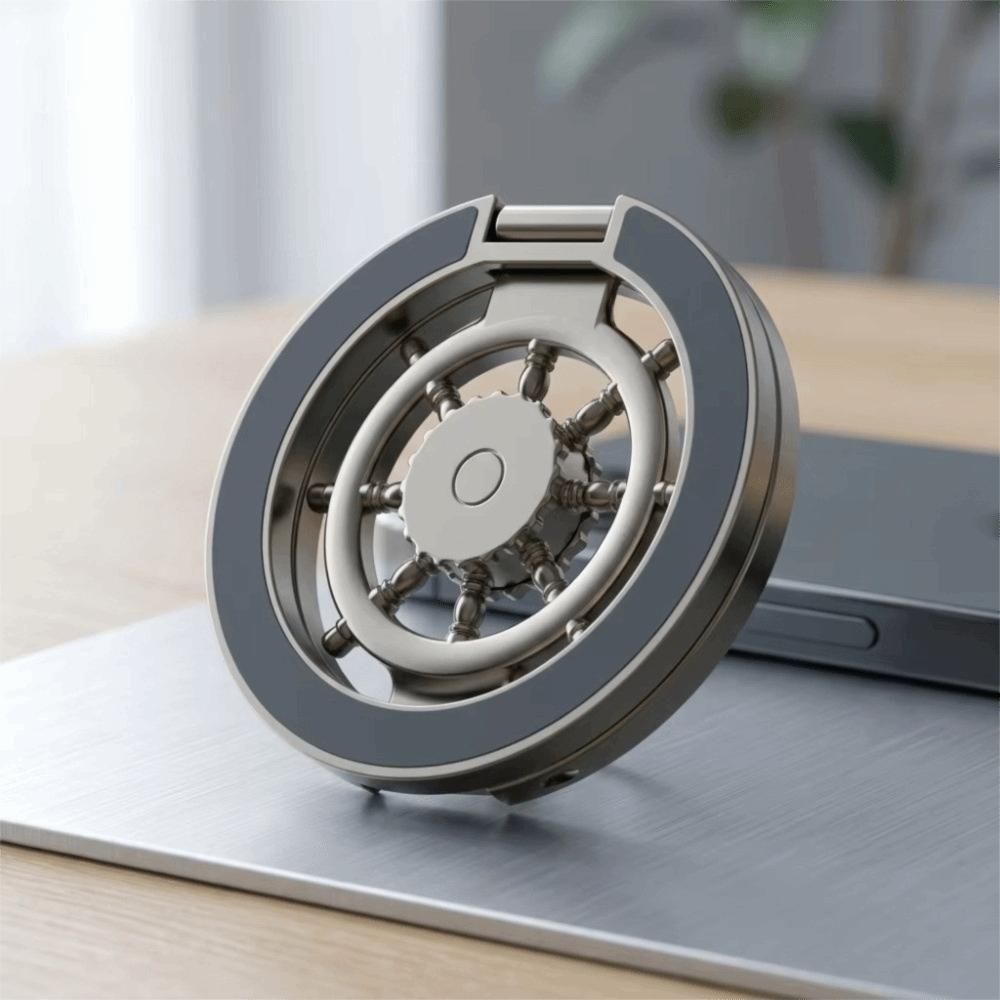 360 Rotating Magnetic Phone Holder Zinc Zinc Zinc Alloy Foldable Phone Grip Phone Ring Holder Desk Use