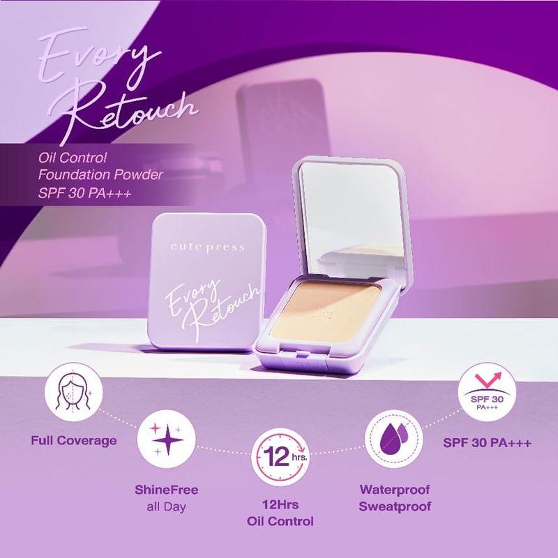 Cute Press - Evory Retouch Oil Control Foundation Powder SPF 30 PA +++