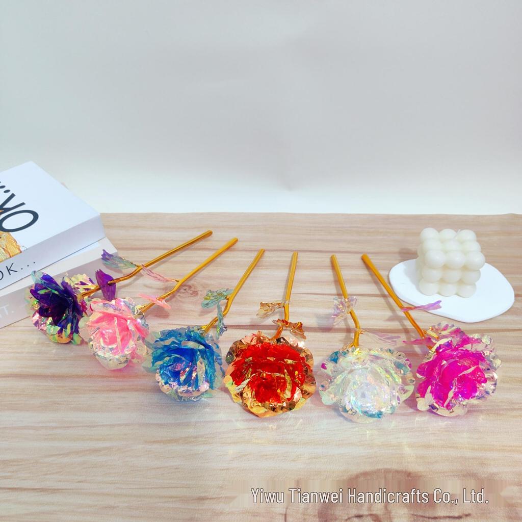 Multicolor Gold Foil Rose - Romantic Gift for Mother's Day, Valentine's Day, Women's Day