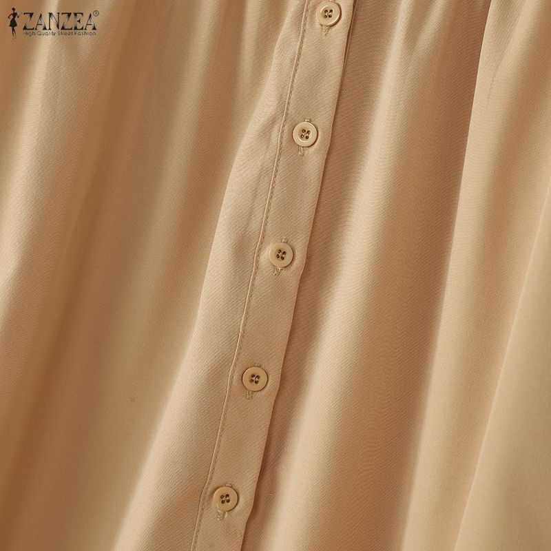 ZANZEA Dámská ležérní halenka s dlouhým rukávem s dlouhým rukávem