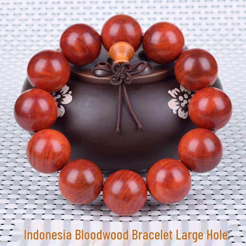 Duobao Agarholz & Rote Bohnen Ebenholz Gebetsperlenarmband 2.0
