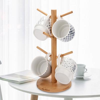 Baumförmiges Holz-Kaffee-/Teetassenregal, Becher-Aufbewahrungsständer, Trinkgeschirr-Regal
