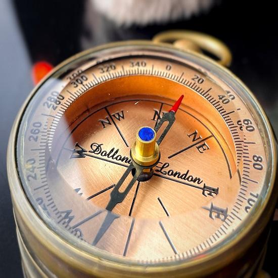 Vintage Dollond London Kompass - Handgefertigtes Messing Kupfer Nautisches Navigationswerkzeug - Jubiläumsgeschenke für Ihn, Sie - Geschenke für Mutter