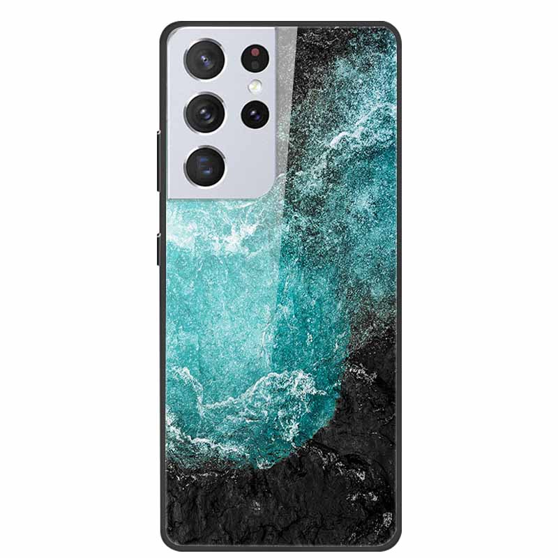 For Samsung Galaxy S25 Ultra Tempered Glass Case Back Cover Hard Phone Cases for SamsungS25 ULTRA Fundas Fashion Protector Coque