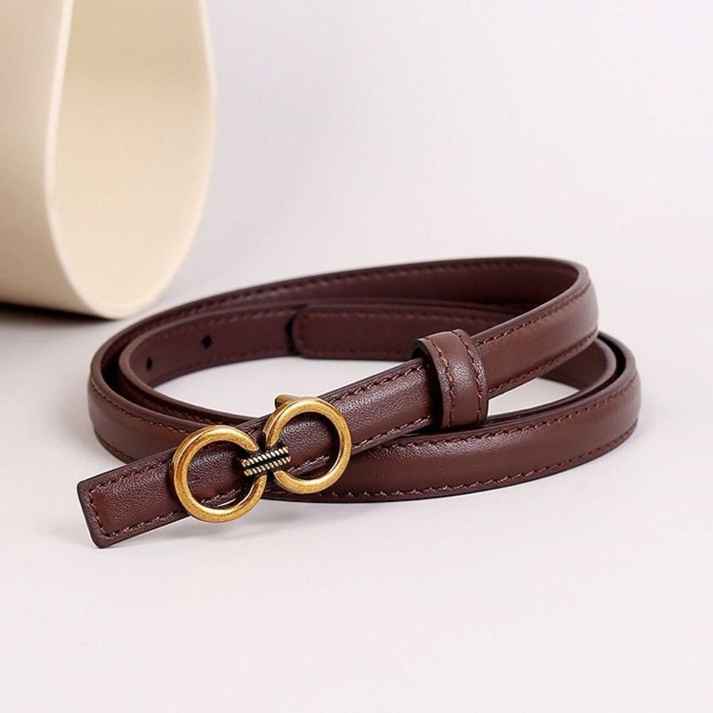 Styling Accessories Casual Geometric Belt PU Leather Thin Waistband High Quality Waist Seal