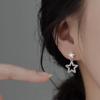Exquisite and Fashionable Hollow Star Pendant Earrings, Suitable for Women's Daily Wear, Party Jewelry Gifts