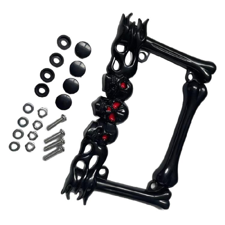 UniversalLicense Plate Frame Skull Head Motorcycle License Plate Frame Cover