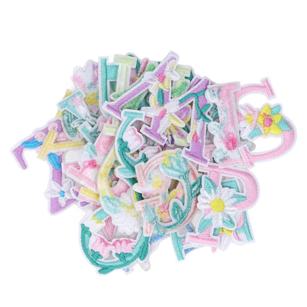 26pcs Flower Shaped Embroidered Patches Easy Ironing Iron On Patches  Scarf Decoration