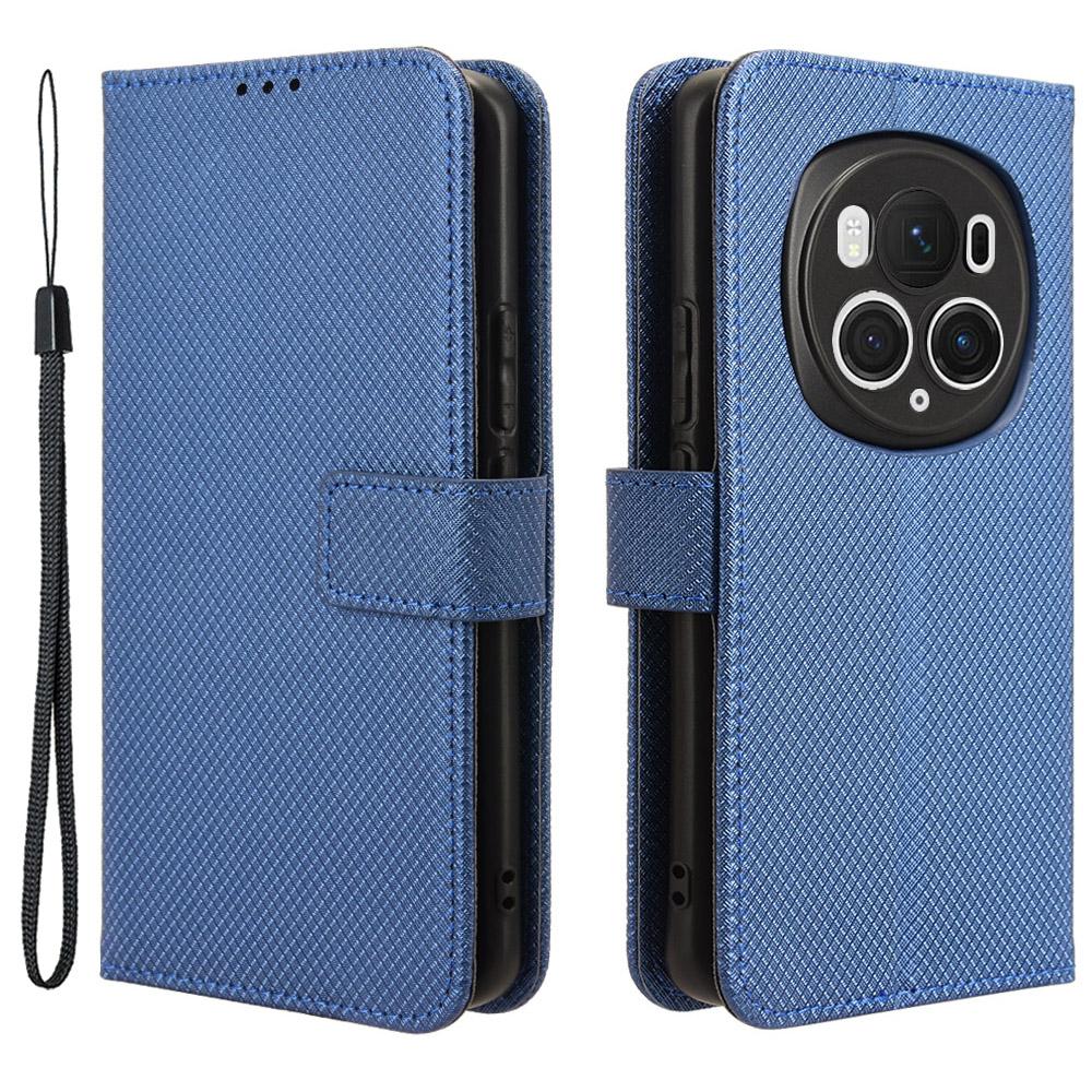 Wallet Case For Honor Magic6 Pro 5G Shell Leather Diamond Texture Phone Cover