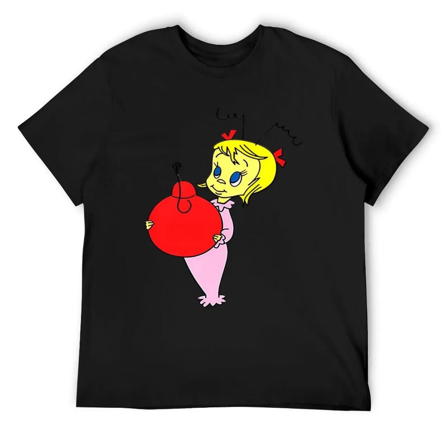 Cindy Lou Who T-Shirt tops oversizeds graphic t shirt vintage essential t shirt tshirts for men S