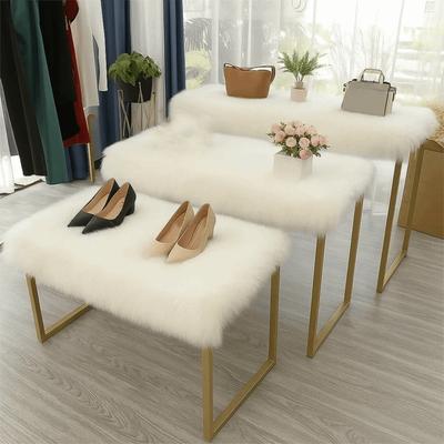 Decorative Soft Fluffy Carpet Shaggy Fluffy Surface Plush Carpet Simple Imitation Wool Mat Window Display