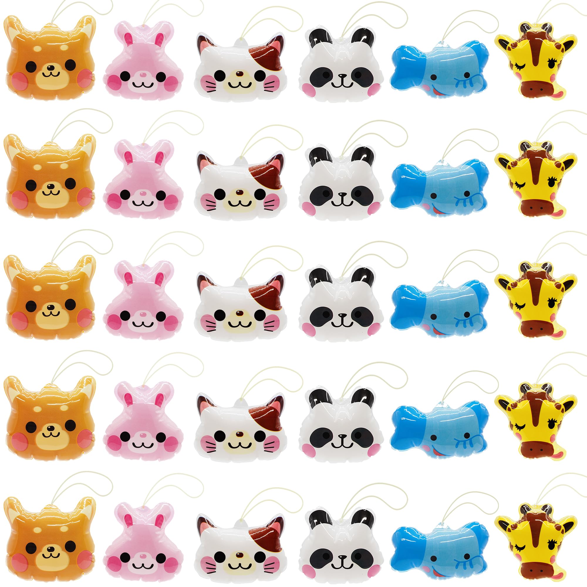 

Воздушные йо-йо Sanyodo, Вырезанные в форме животных с резинками, 6 дизайнов x 5 каждого, Всего 30 штук (Большая вместимость, идеально подходит для фестивалей, ярмарок,