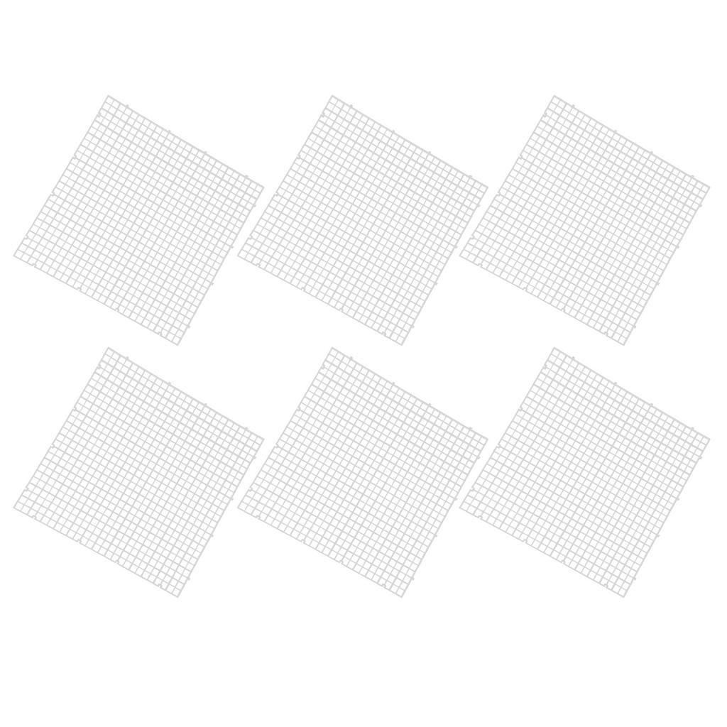 6Pcs Aquarium Fish Tank Isolation Bottom Filter Grid Plate Dividers Crate Cutting Splicing