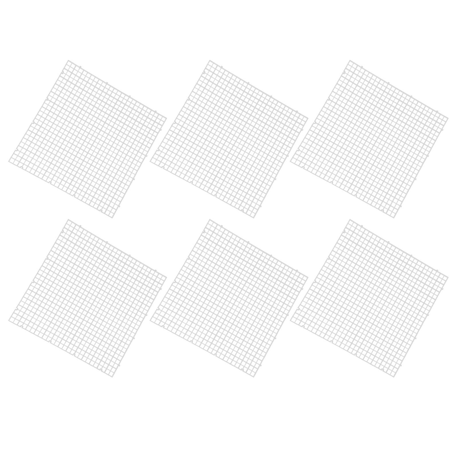 

6Pcs Aquarium Fish Tank Isolation Bottom Filter Grid Plate Dividers Crate Cutting Splicing прозорий