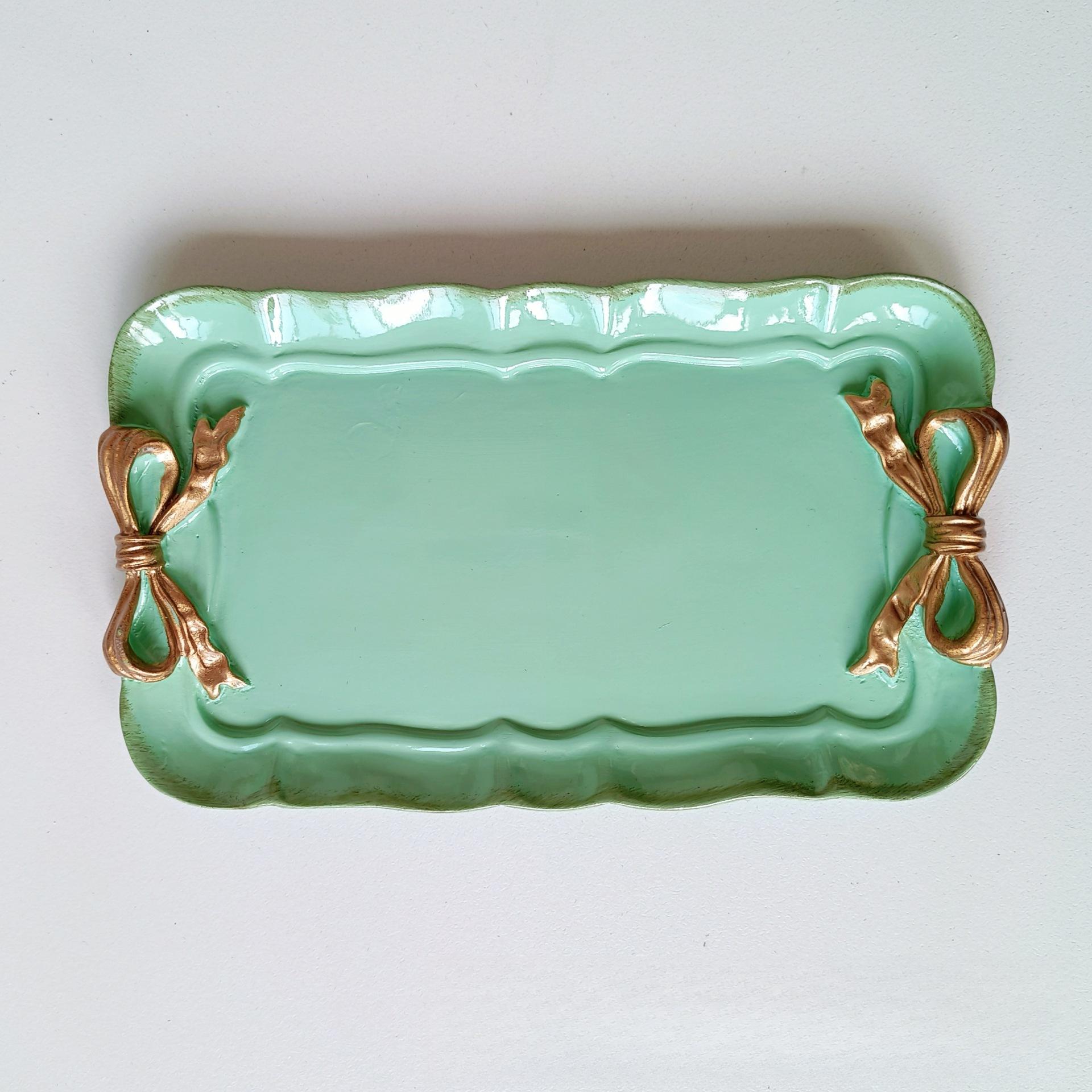 

1 шт. Поднос-бантик для хранения ювелирных изделий, украшение для вечеринки, многофункциональный поднос, органайзер, инструменты, поделки из смолы, подарки