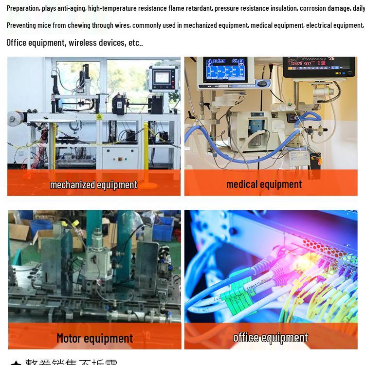 Flame Retardant Insulating Fiberglass Tube - Yellow Wax, High-Temperature, Thickened, for 3/4/8/10 Wire