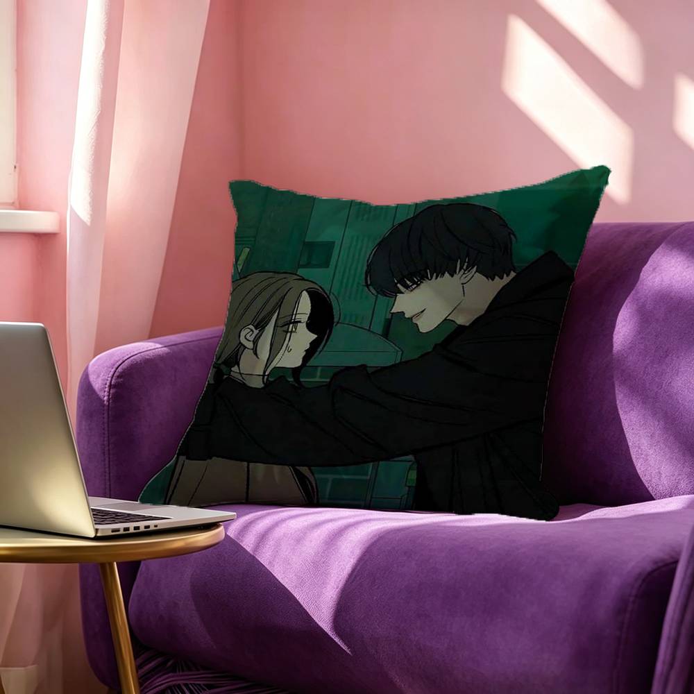 T-Tears on a Withered Flower Pillow Case Square Double-Sided Sofa Cushion Cover Bedroom Bedside Pillow