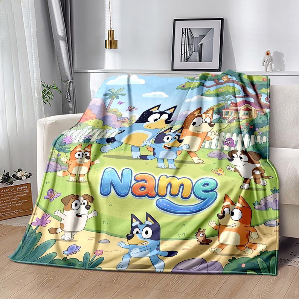Pizza Party Pals Customize Your Name Blanket Multi-purpose Customizable Blanket Warmthful Decor Versatile for Seaside Home Decor Nap Bed